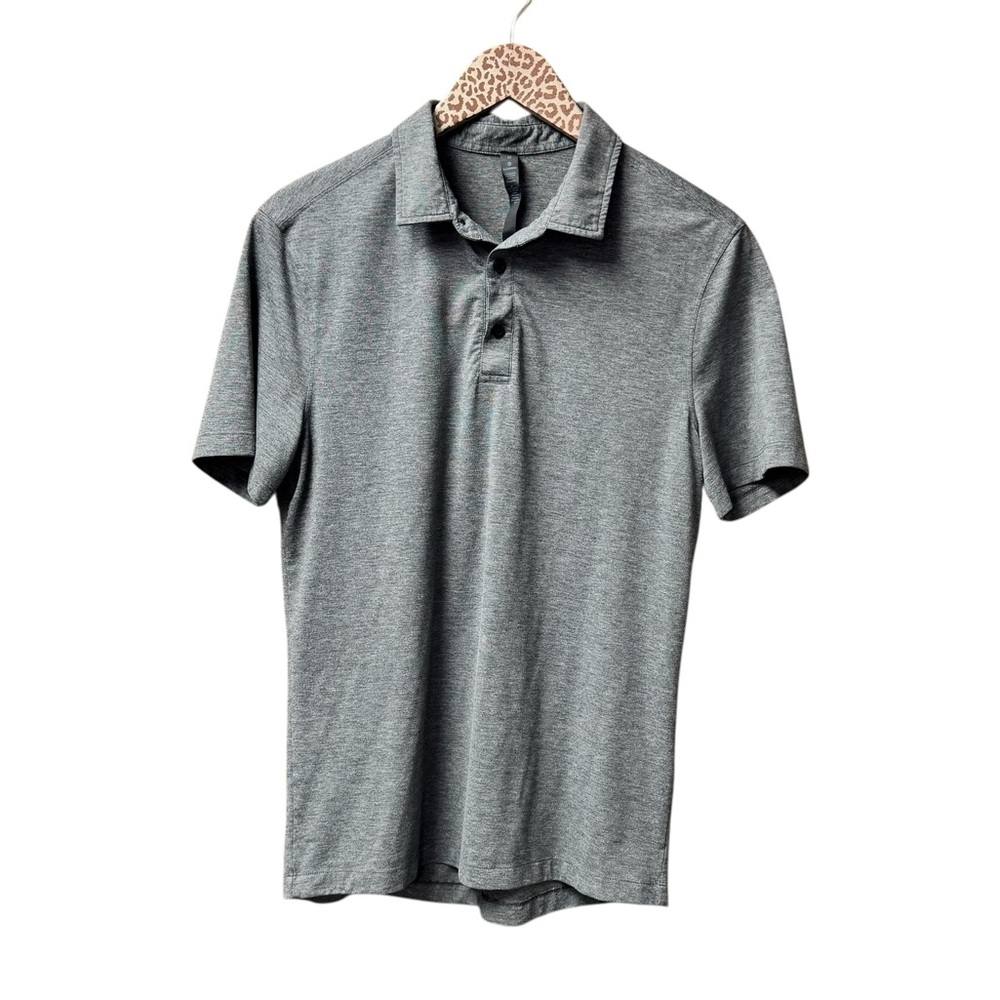 Lululemon Men’s Evolution Short-Sleeve Polo Shirt Gray Medium M READ